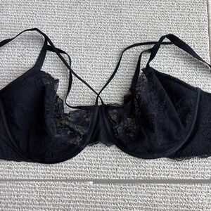 Torrid Curve Black Lace Longline Bra Plus Size 3 Sexy Underwire